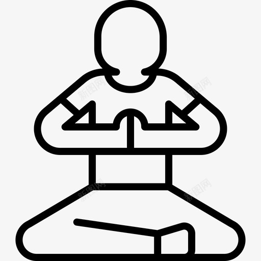冥想癌症意识10线性svg_新图网 https://ixintu.com 冥想 癌症 意识 线性
