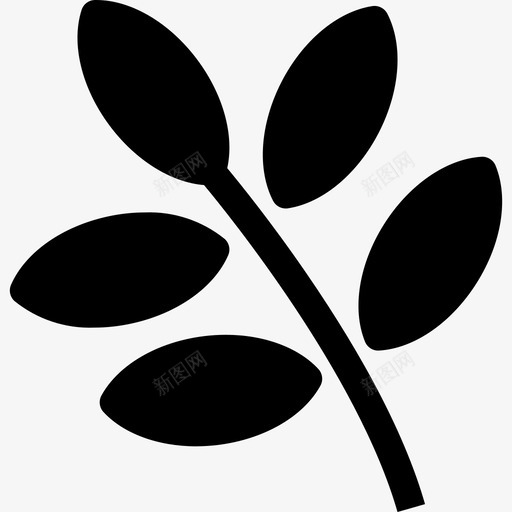 月桂叶药草药物svg_新图网 https://ixintu.com 月桂 药草 药物 实心 图标