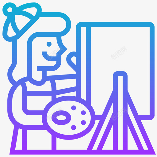 绘画爱好36渐变svg_新图网 https://ixintu.com 绘画 爱好 渐变