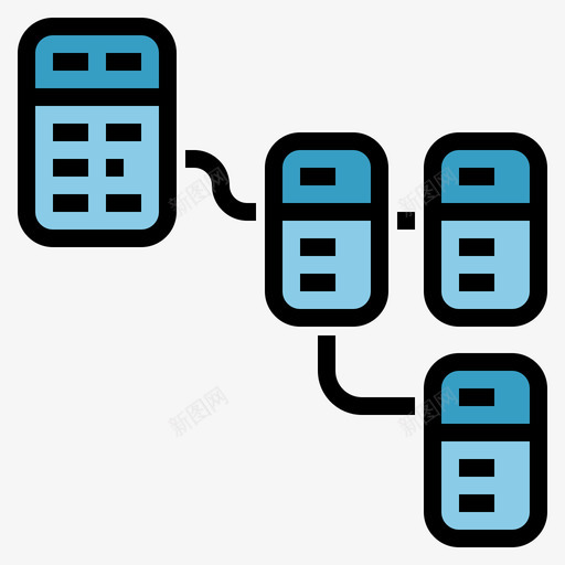 关系型数据传输15线性颜色svg_新图网 https://ixintu.com 关系型 数据传输 线性 颜色