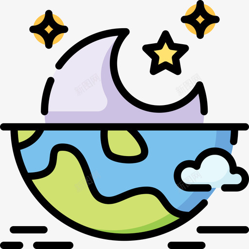 夜晚世界环境日5线性颜色svg_新图网 https://ixintu.com 夜晚 世界环境日 线性 颜色