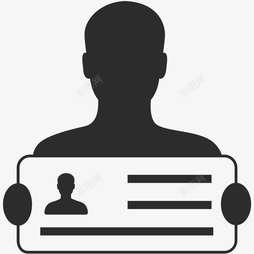 手持证件svg_新图网 https://ixintu.com 手持 证件 线性 填充 多色 简约 精美 方正 圆润