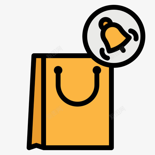 购物袋网店11线性颜色svg_新图网 https://ixintu.com 购物袋 网店 线性 颜色