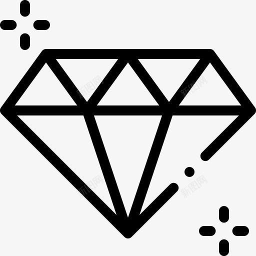 钻石好运3直线型svg_新图网 https://ixintu.com 钻石 好运 直线 线型