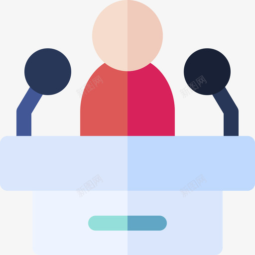 新闻发布会通讯234扁平svg_新图网 https://ixintu.com 新闻发布会 通讯 扁平