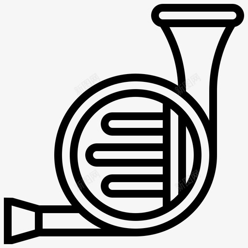 号角法语管弦乐队svg_新图网 https://ixintu.com 号角 法语 管弦乐队 管乐器 交响乐 音乐 乐器