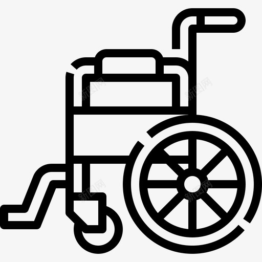 轮椅医用302直线型svg_新图网 https://ixintu.com 轮椅 医用 直线 线型
