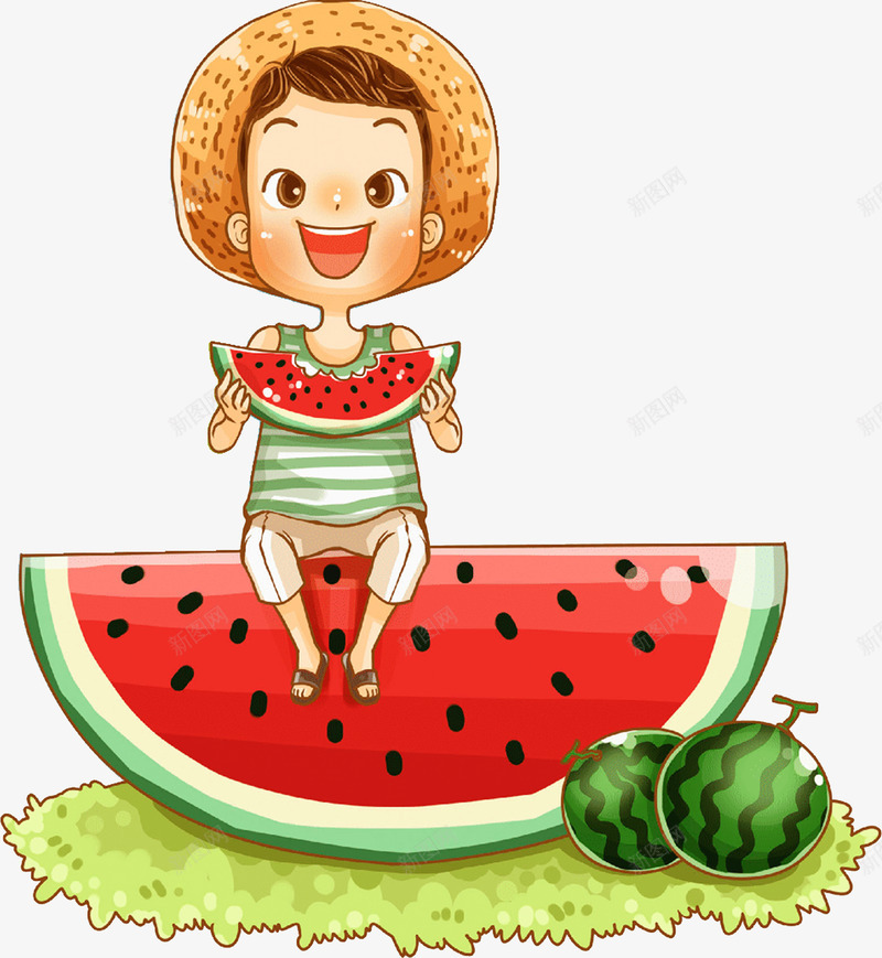 夏日西瓜PNS透明底png免抠素材_新图网 https://ixintu.com 夏日 西瓜 PNS 透明