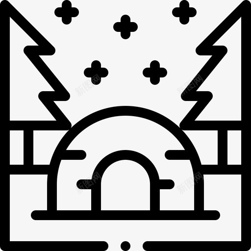 冰屋景观93线性svg_新图网 https://ixintu.com 冰屋 景观 线性