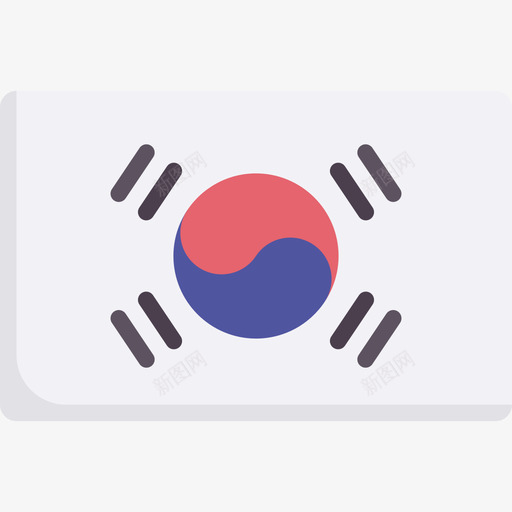 韩国国旗17平坦svg_新图网 https://ixintu.com 韩国 国旗 平坦