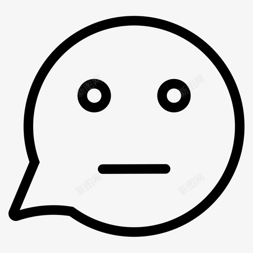 表情符号中性笑脸svg_新图网 https://ixintu.com 符号 思考 表情 中性 笑脸 基本