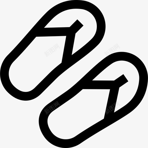 人字拖夏季177直线型svg_新图网 https://ixintu.com 人字 夏季 直线 线型