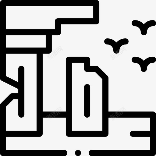 遗迹景观93线性svg_新图网 https://ixintu.com 遗迹 景观 线性