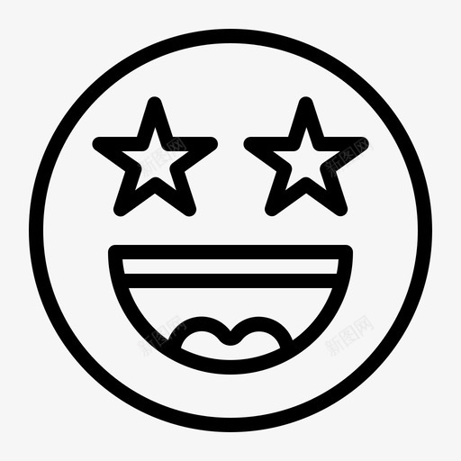 表情微笑星星svg_新图网 https://ixintu.com 表情 微笑 星星 轮廓