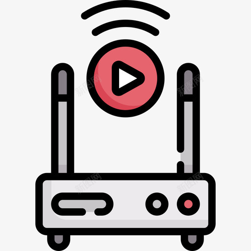 Wifi实时流媒体9线性彩色svg_新图网 https://ixintu.com Wifi 实时 流媒体 线性 彩色