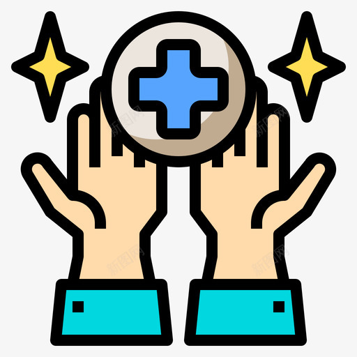 防护洗手44线性颜色svg_新图网 https://ixintu.com 防护 洗手 线性 颜色