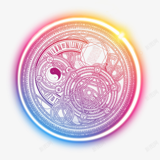 白色太极阵透明集png免抠素材_新图网 https://ixintu.com 白色 太极 透明