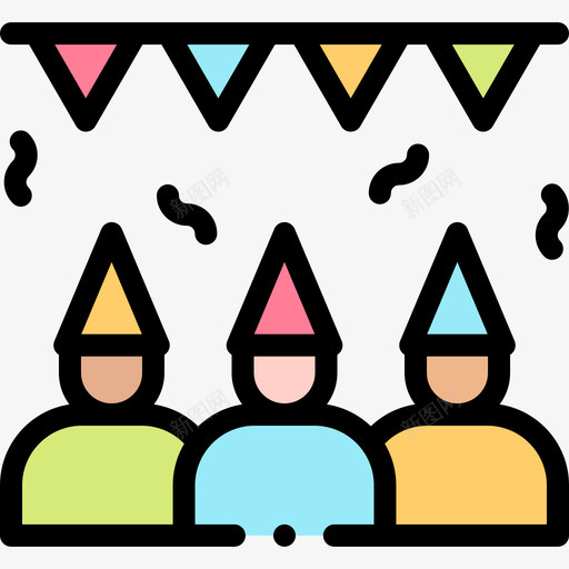 朋友们生日151直线颜色svg_新图网 https://ixintu.com 朋友们 生日 直线 颜色