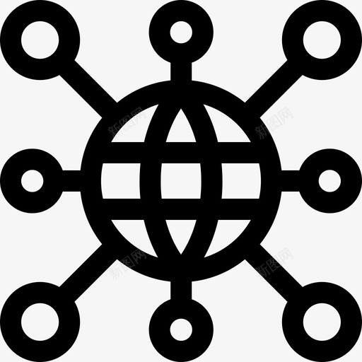 全球网络云计算和网络10线性svg_新图网 https://ixintu.com 网络 全球 全球网 云计算 线性