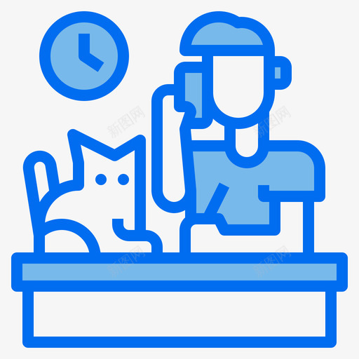 伙计在家工作6蓝色svg_新图网 https://ixintu.com 伙计 在家 工作 蓝色