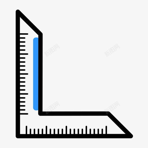 直角尺svg_新图网 https://ixintu.com 直角尺 扁平 简约 圆润 精美 多色