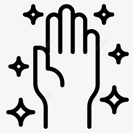 干净手洗1线性svg_新图网 https://ixintu.com 干净 手洗 线性