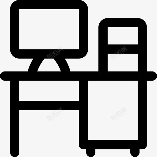 书桌在线学习130线性svg_新图网 https://ixintu.com 书桌 在线学习 线性