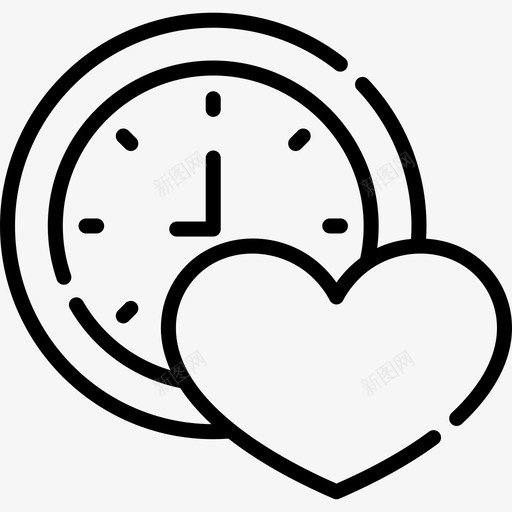 时钟时间80线性svg_新图网 https://ixintu.com 时钟 时间 线性
