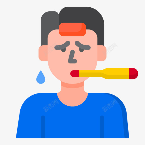 发热医疗保健20持平svg_新图网 https://ixintu.com 发热 医疗保健 持平