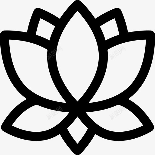 莲花热带花卉图案线形svg_新图网 https://ixintu.com 莲花 热带 花卉 图案 线形