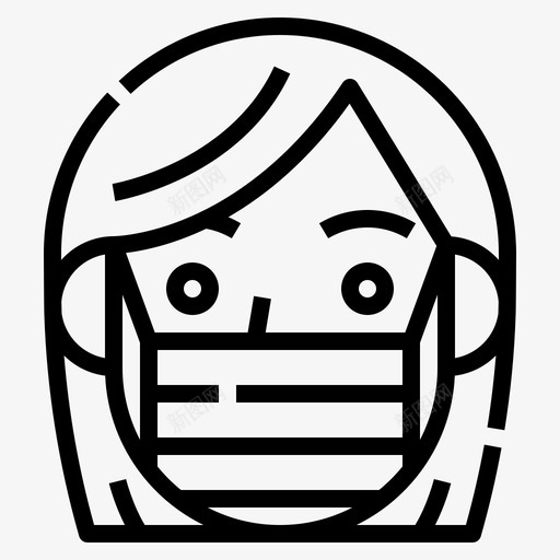 面罩covid21线性svg_新图网 https://ixintu.com 面罩 covid 线性
