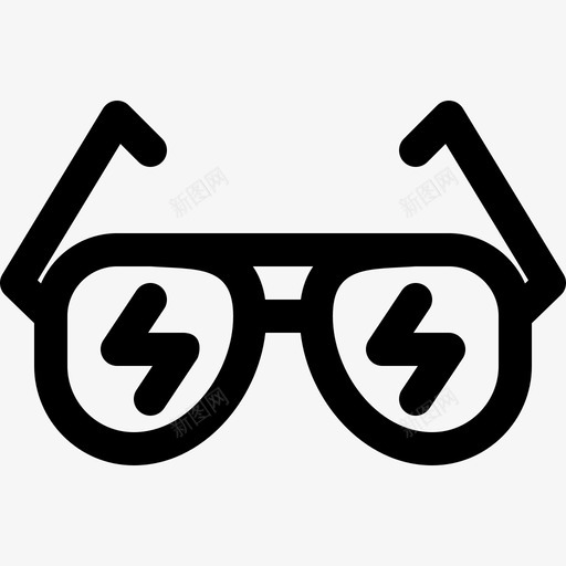 太阳镜摇滚乐52直线型svg_新图网 https://ixintu.com 太阳镜 摇滚乐 直线 线型