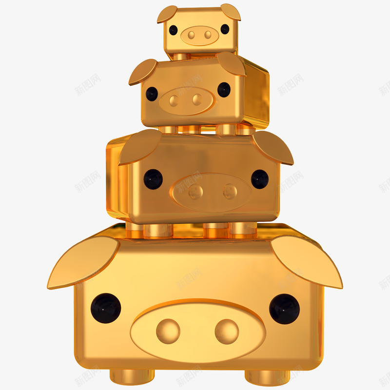 c4d小金猪金猪装饰png免抠素材_新图网 https://ixintu.com c4d 小金 猪金 装饰