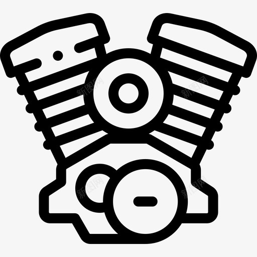 V型发动机10号摩托车直列式svg_新图网 https://ixintu.com 发动机 10号 摩托车 直列 列式