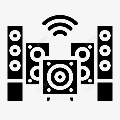 音频电影和视频4固态svg_新图网 https://ixintu.com 音频 电影 视频 固态