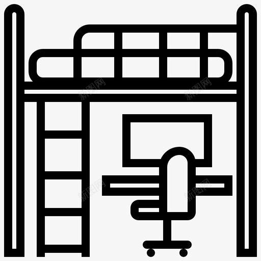 床酒店汽车旅馆svg_新图网 https://ixintu.com 睡眠 酒店 汽车 旅馆 房间 家具