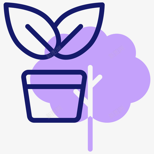 盆栽植物生态友好型3线性颜色svg_新图网 https://ixintu.com 盆栽 植物 生态 友好型 线性 颜色