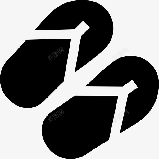 人字拖178夏季填充svg_新图网 https://ixintu.com 人字 夏季 填充