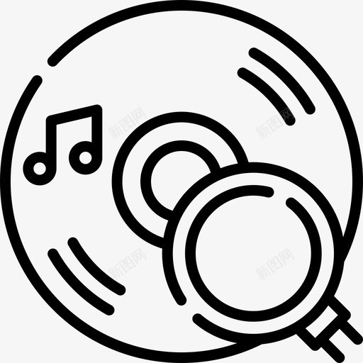 音乐搜索42线性svg_新图网 https://ixintu.com 音乐 搜索 线性