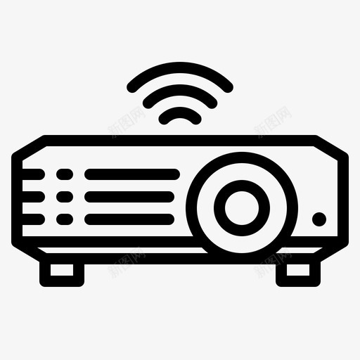 投影仪电影和视频线性svg_新图网 https://ixintu.com 投影仪 电影 视频 线性