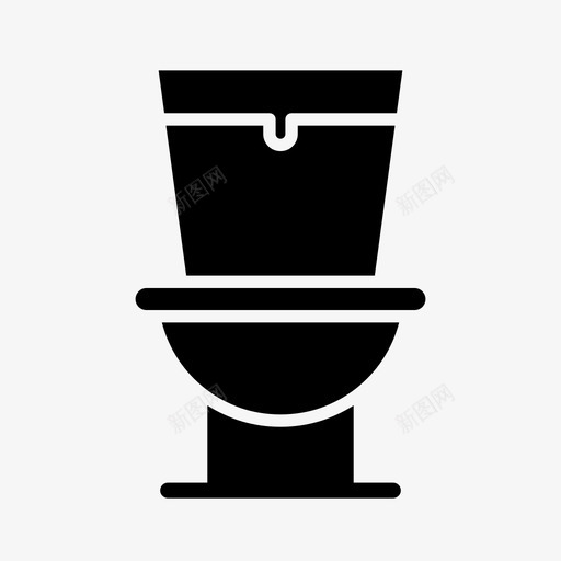 卫生间卫生设施盥洗室svg_新图网 https://ixintu.com 卫生间 卫生 设施 盥洗室 水管 实心 马桶
