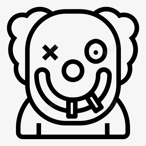 小丑万圣节搞笑十月svg_新图网 https://ixintu.com 万圣节 小丑 搞笑 十月 恐怖 怪物 图标
