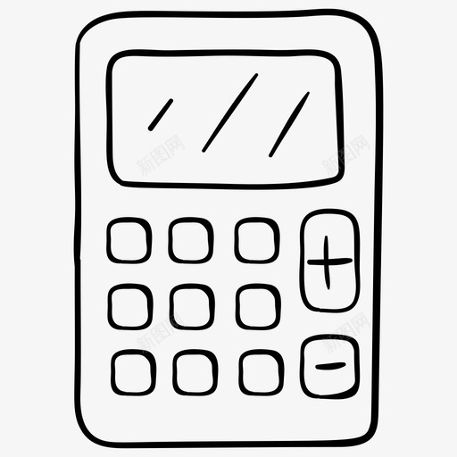 计算器加法器计算svg_新图网 https://ixintu.com 计算器 加法器 计算 数学 数字 运算器 购物 电子商务 轮廓 向量 图标