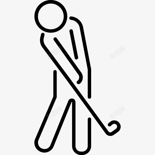 打高尔夫球玩svg_新图网 https://ixintu.com 高尔夫球