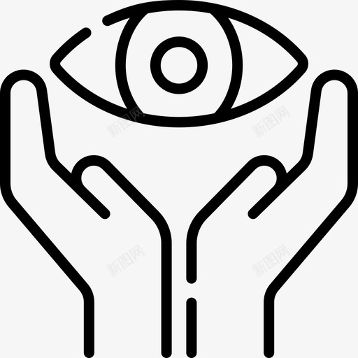 眼科护理医疗保健34线性svg_新图网 https://ixintu.com 眼科 护理 医疗保健 线性