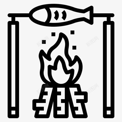 篝火钓鱼65直线型svg_新图网 https://ixintu.com 篝火 钓鱼 直线 线型