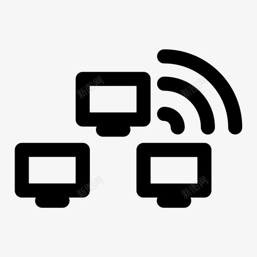 计算机网络连接数据库svg_新图网 https://ixintu.com 计算机网络 连接 数据库 服务器 信号 公司 粗体 图标