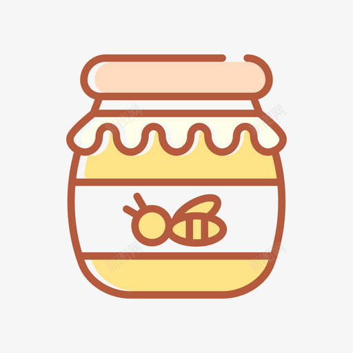 honeysvg_新图网 https://ixintu.com honey 填充 线性 扁平 多色 简约 精美 圆润 可爱