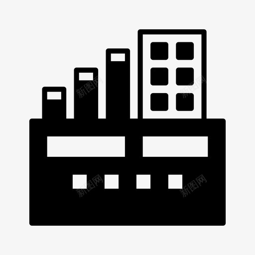 公司工厂行业svg_新图网 https://ixintu.com 公司 工厂 行业 制造商 发电厂 工业 字形