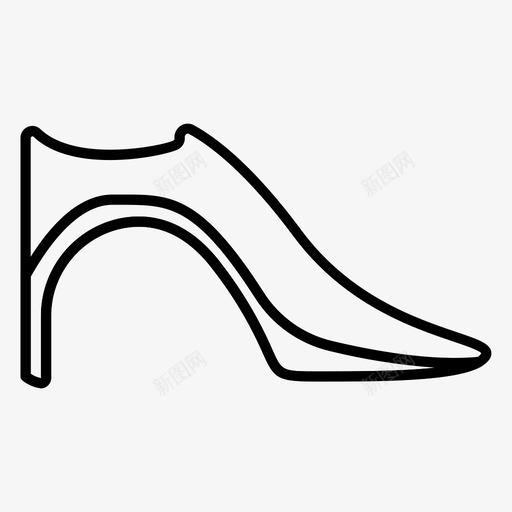 鞋时尚女鞋svg_新图网 https://ixintu.com 时尚 女鞋 鞋类 高跟鞋 鞋线